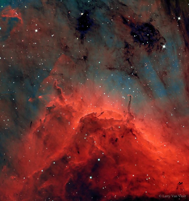 Pelican Nebula APOD 2015 March 4 Pillars and Jets in the Pelican Nebula