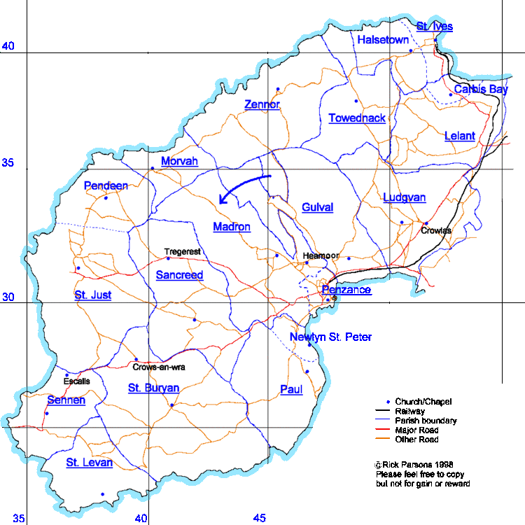 Penwith West Penwith Resources Parish Map
