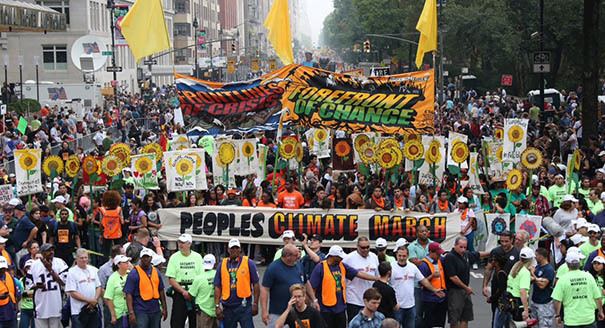 People's Climate March Greens Climate march breaks record POLITICO