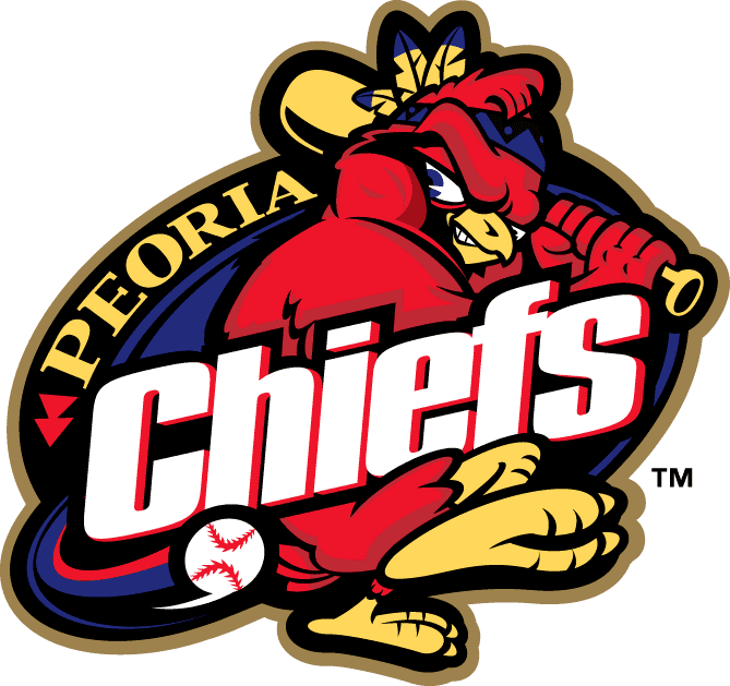 Peoria Chiefs Peoria Chiefs Primary Logo Midwest League MWL Chris Creamer39s