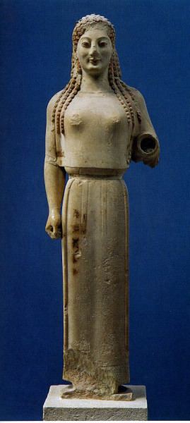 Peplos Kore Peplos Kore c 530 BCE marble 48quot h Akropolis Museum Athens