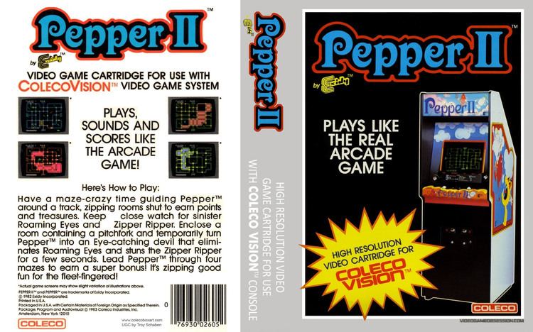 Pepper II Colecovision Box Art Pepper II