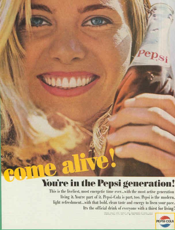 Pepsi Generation are in the Pepsi generation 1964