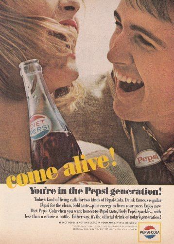 Pepsi Generation 1965 Pepsi Cola Come Alive Pepsi Generation Pepsi Print Ad