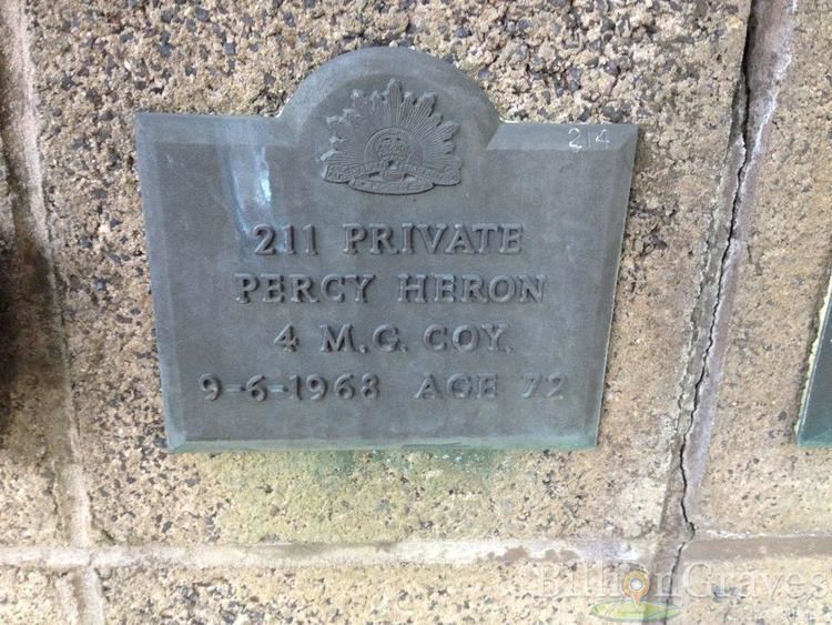 Percy Heron Grave Site of Percy Heron 1968 BillionGraves