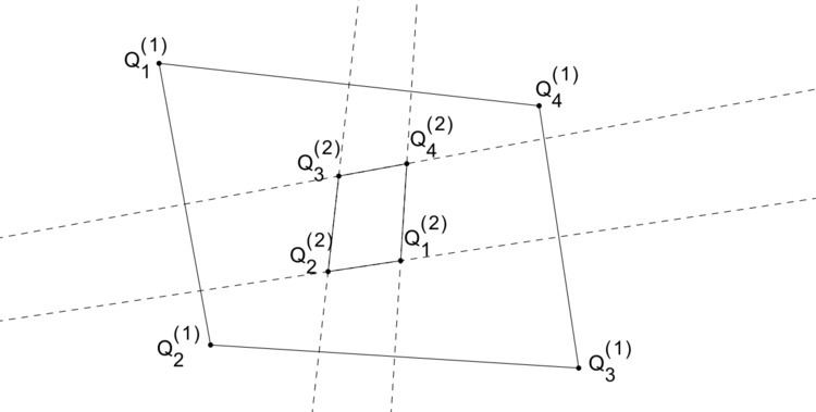 Perpendicular bisector construction of a quadrilateral