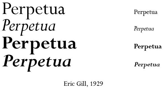 Perpetua (typeface) Type Postcards JamesBurgundy