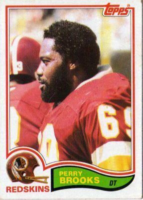 Perry Brooks WASHINGTON REDSKINS Perry Brooks 510 TOPPS 1982 NFL American