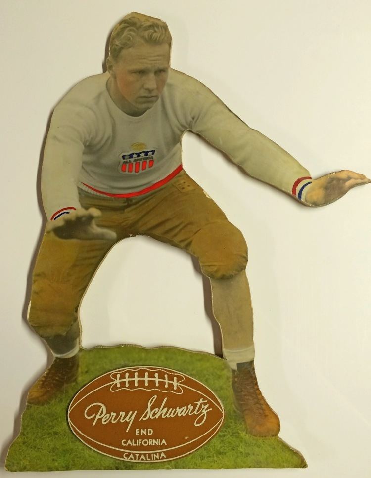 Perry Schwartz 1937 Catalina Sweaters Standup football All Americans Perry Schwartz