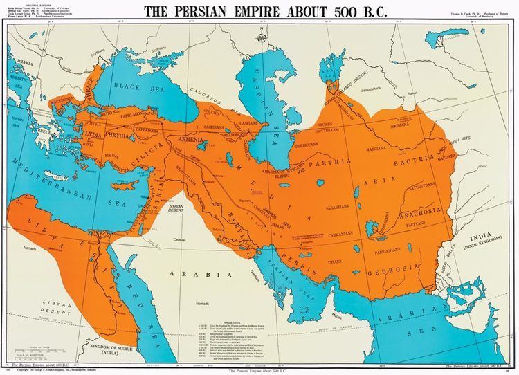 Persian Empire Persian Empire 500 BC History Map