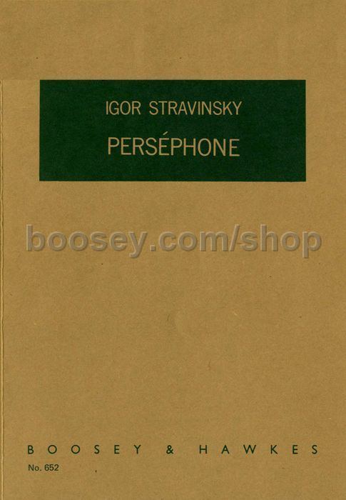 Perséphone (Stravinsky) Igor Stravinsky Persephone rev 1949