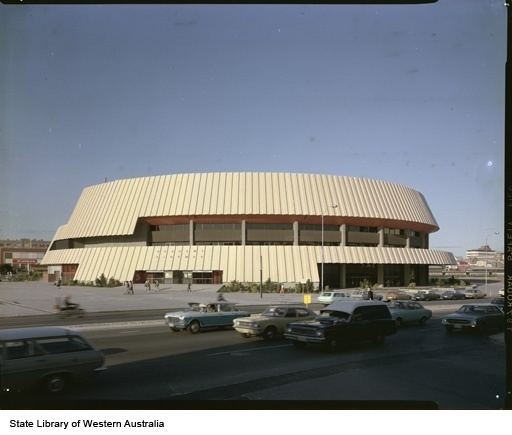 Perth Entertainment Centre 227321PD Perth Entertainment Centre 1975 Showing the entrance to