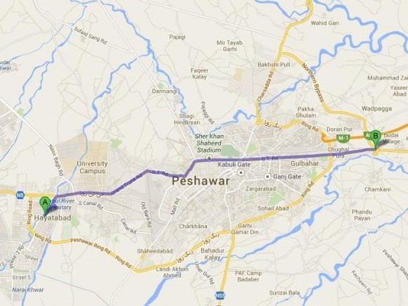 Peshawar Metrobus Peshawar Metro BusTrain Route Map