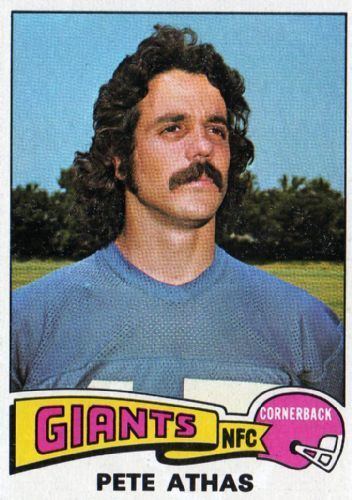 Pete Athas NEW YORK GIANTS Pete Athas 484 TOPPS 1975 NFL American Football