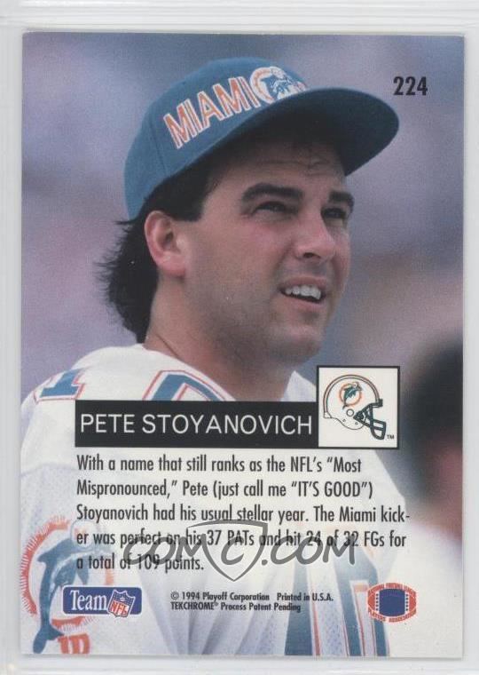 Pete Stoyanovich 1994 playoff 224 Pete Stoyanovich COMC Card Marketplace