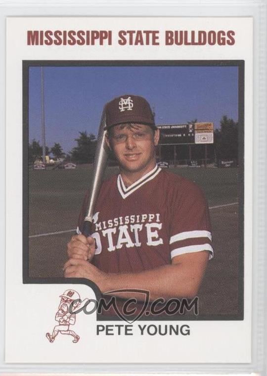 Pete Young 1988 Mississippi State Bulldogs Team Issue Base 31 Pete Young