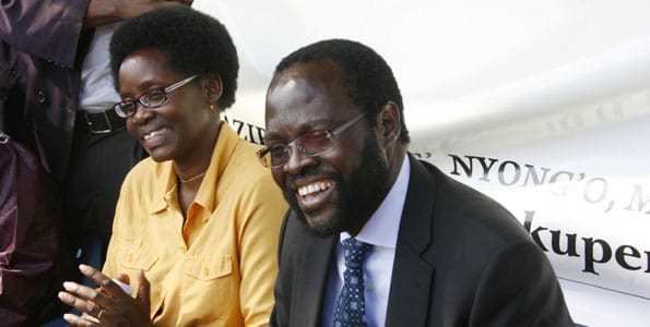 Peter Anyang' Nyong'o Lupita Nyongos Father Elected Governor in Kenya