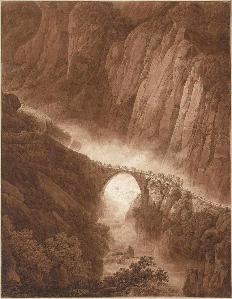 Peter Birmann FilePeter Birmann The Devils Bridge in the Schllenen Gorge on