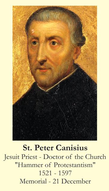 Peter Canisius Free Catholic Holy Cards Catholic Prayer Cards St