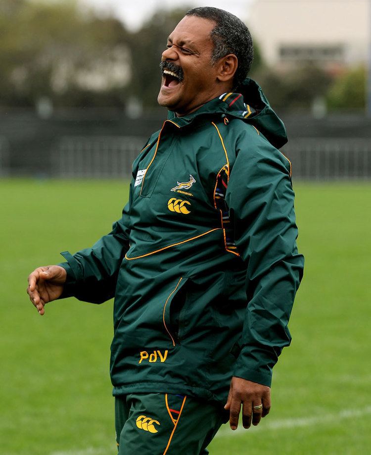 Peter de Villiers South Africa coach Peter de Villiers in relaxed mood Rugby Union