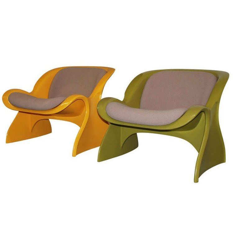 Peter Ghyczy Peter Ghyczy Two 39Spring Chairs39 Very Rare Color at 1stdibs