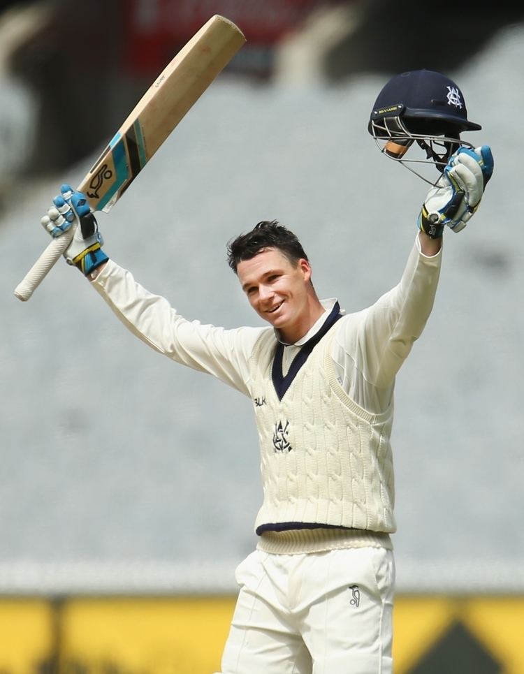 Peter Handscomb Peter Handscomb celebrates his century Victoria v NSW