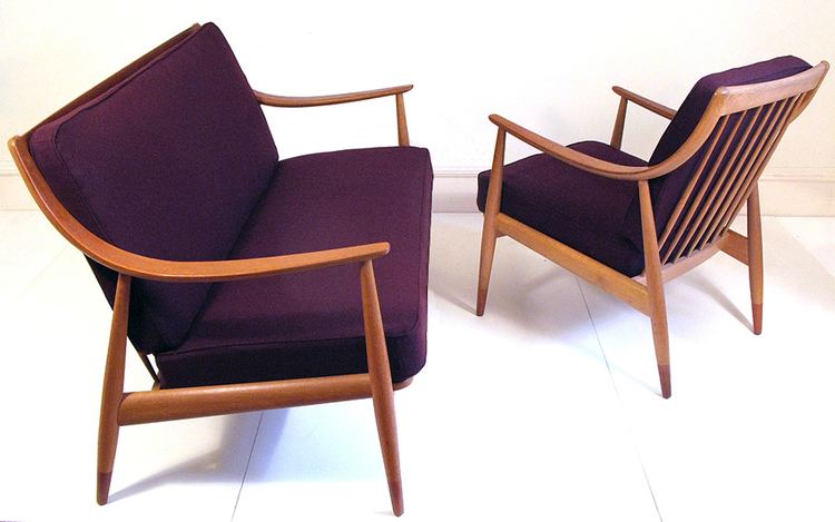 Peter Hvidt 1950s two seater sofa armchair by Peter Hvidt for France