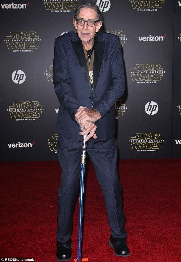 Peter Mayhew Star Wars Chewbacca actor Peter Mayhew shows off his lightsaber