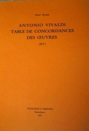 Peter Ryom Antonio Vivaldi Table Concordances by Peter Ryom AbeBooks