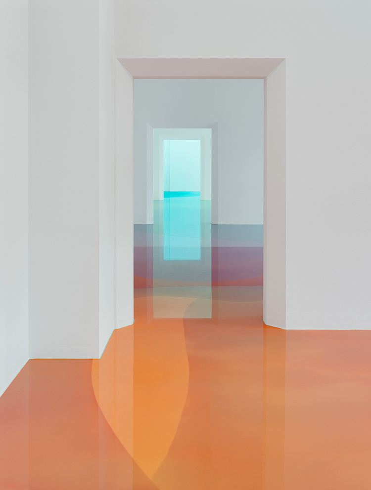 Peter Zimmermann peter zimmermann floods freiburg museum with glossy pools of resin