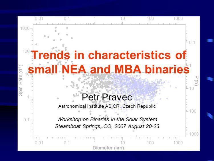 Petr Pravec Trends in characteristics of small NEA and MBA binaries Petr Pravec