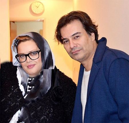 Peyman Ghasem Khani Bahareh Rahnama in her 19th wedding anniversary with