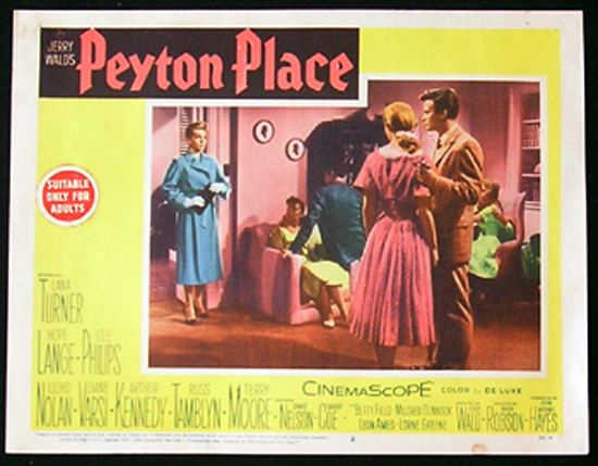 Peyton Place (film) PEYTON PLACE Lobby card 2 1957 Lana Turner Hope Lange