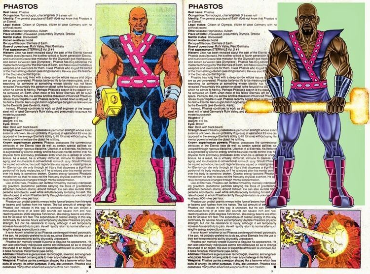 Phastos The Official Handbook to the Marvel Universe REDUX Edition