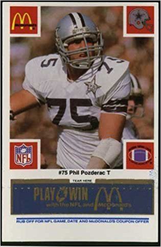 Phil Pozderac Phil Pozderac Dallas Cowboys McDonalds NFL Play Win 1986