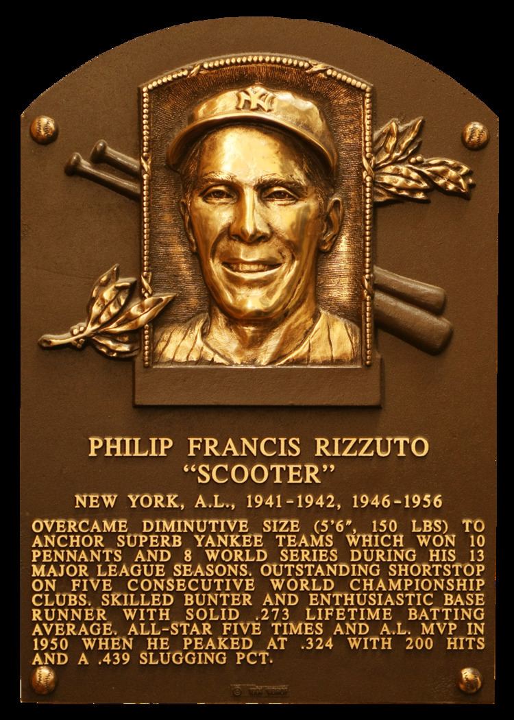 Phil Rizzuto Rizzuto Phil Baseball Hall of Fame
