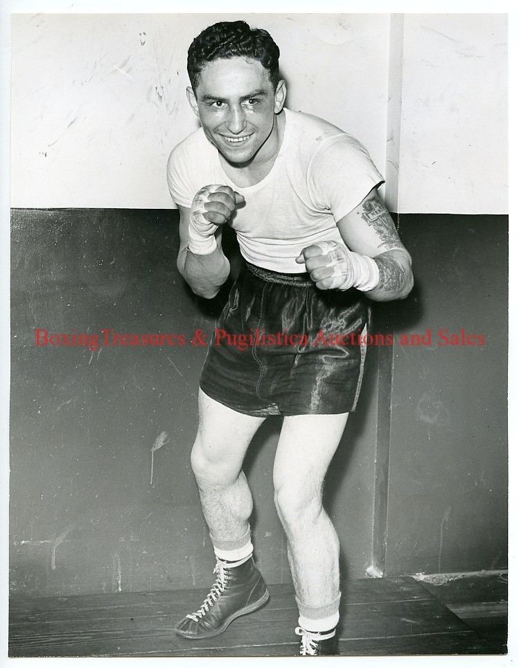 Phil Terranova 1945 Boxing PHIL TERRANOVA Vintage Photograph FEATHERWEIGHT CHAMPION