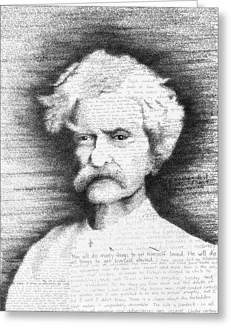 Phil Vance Mark Twain In His Own Words Drawing by Phil Vance