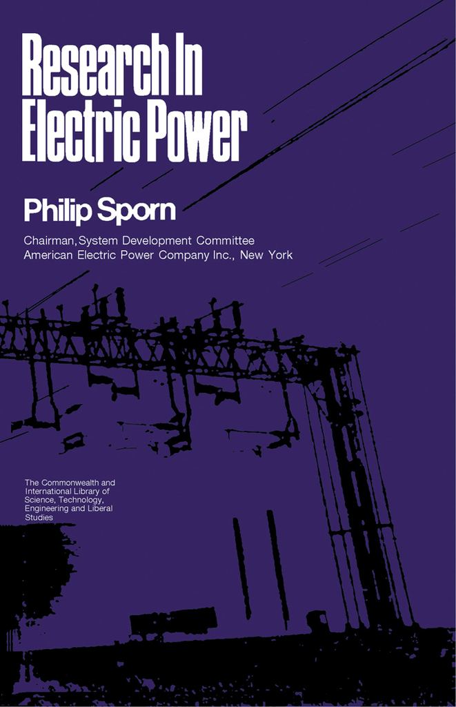 Philip Sporn Research in Electric Power by Philip Sporn Read Online