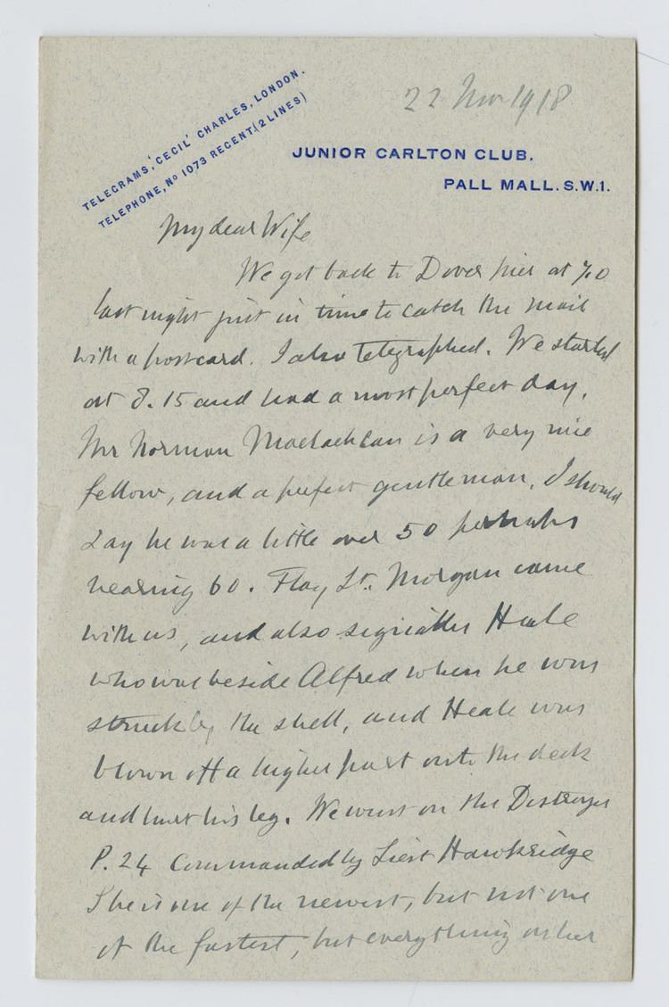 Philip Thomas Godsal Letter from Major Philip Thomas Godsal to his wife shortly after