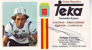 Philippe Lauraire CYCLISME carte PHILIPPE LAURAIRE equipe TEKA signe eBay