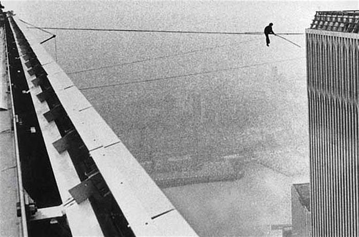 Philippe Petit Philippe Petit39s reallife walk between the twin towers