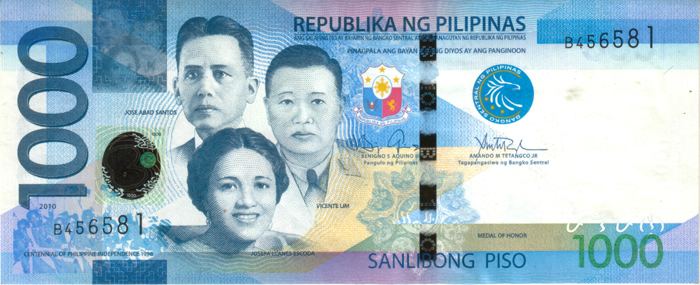 Philippine one thousand peso note