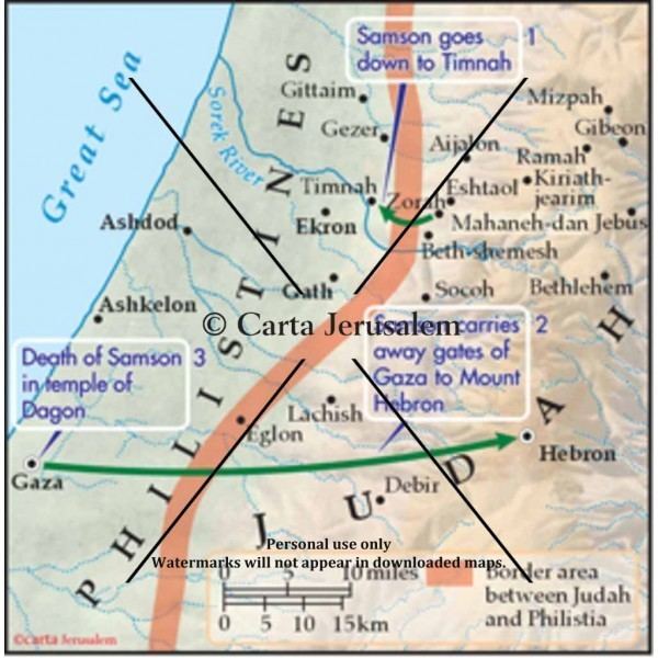 Philistia Judah and Philistia in the days of Samson Carta Jerusalem