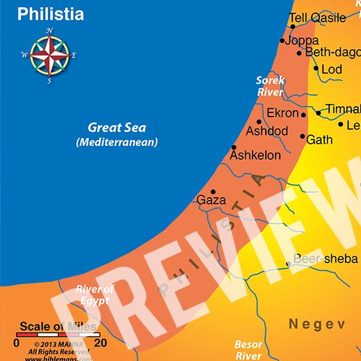 Philistia Philistia MANNA Bible Maps