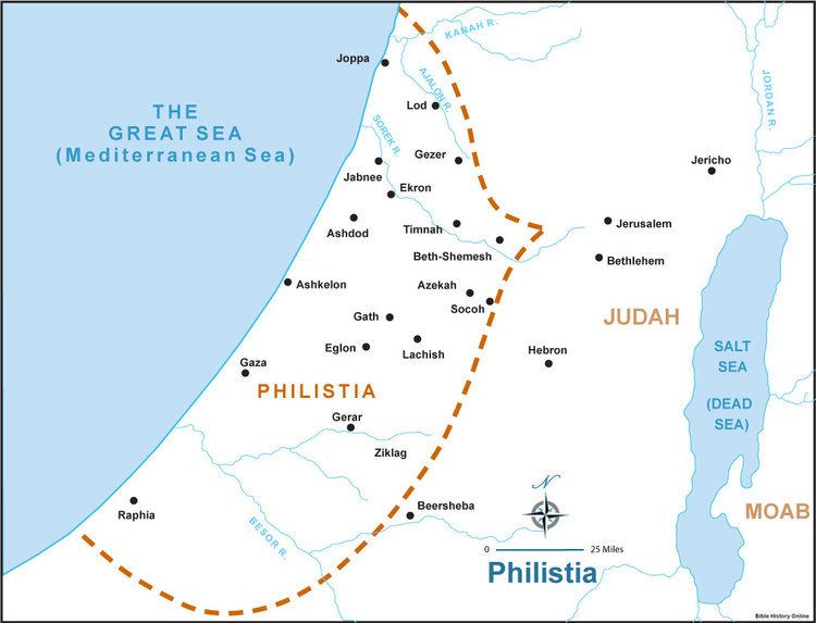 Philistia Old Testament Maps The Story of the Bible The Old Testament