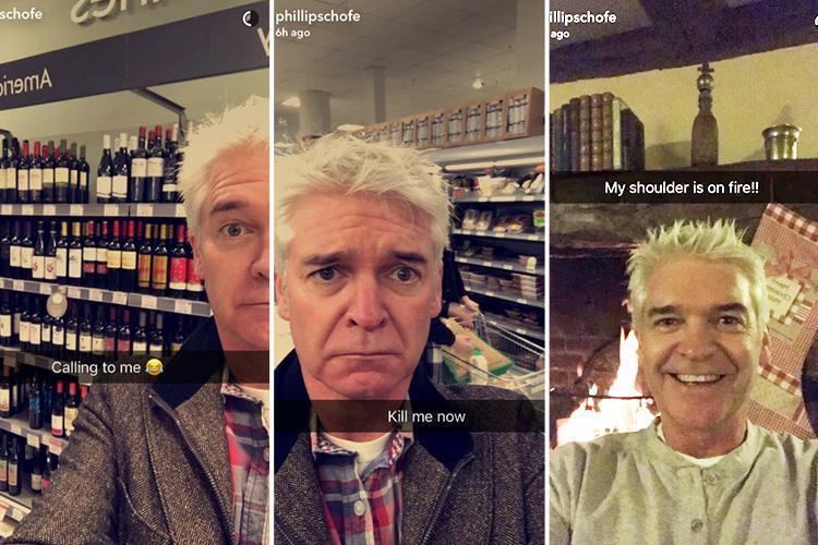 Phillip Schofield Phillip Schofields hilarious Snapchat selfies go viral with tens of