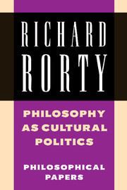 Philosophy as Cultural Politics assetscambridgeorg9780521698351cover97805216