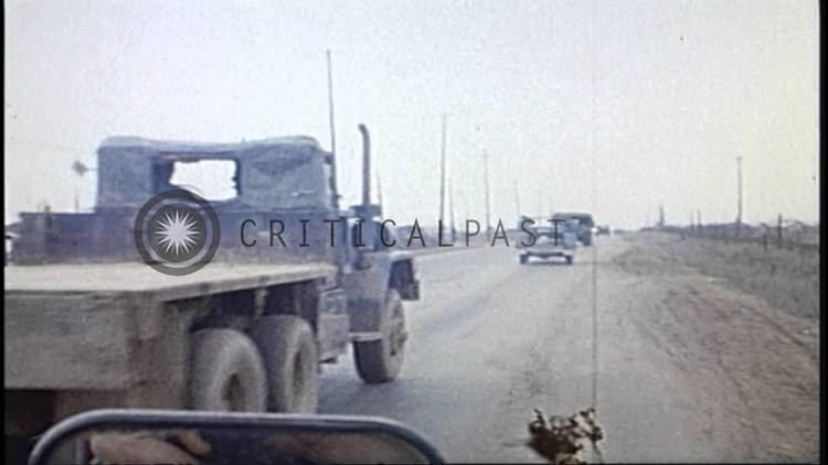 Phu Bai Combat Base Army jeeps enter Camp Holmes at Phu Bai Combat Base during US 3rd