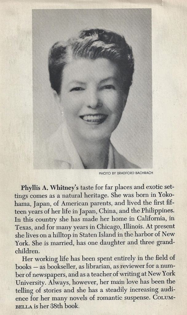 Phyllis A. Whitney Review Columbella by Phyllis A Whitney Leaves amp Pages